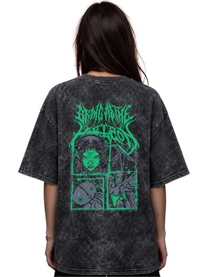 Sevbano Bring Me The Horizon Rock Metal Müzik Grubu Baskılı Unisex Oversize Eskitme Yıkamalı Tişört