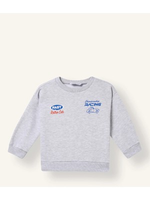 DeFacto Oversize Araba ve Baskılı Sweatshirt Erkek Bebek I4392A526WN