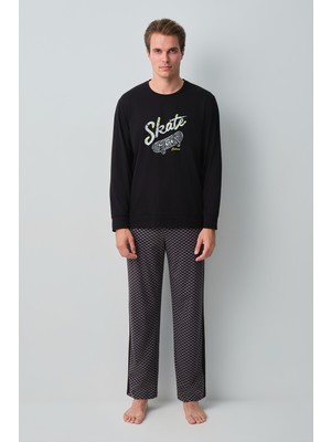 Suwen Skate Erkek Pamuklu Pijama Takımı