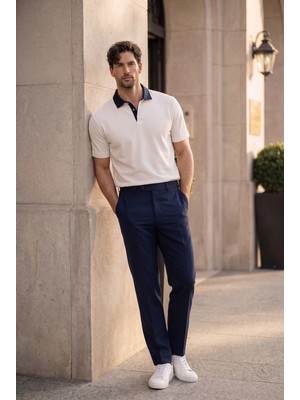 Valiberta Arthur Regular Fit Nova Pike Kumaş Polo Yaka T-Shirt - Beyaz
