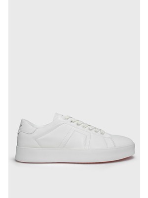 Lufian Zeus Erkek Deri Sneaker Ayakkabı Beyaz