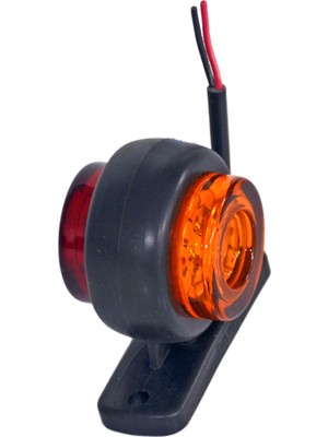 TAS Mini Takoz Düz Lamba 12 Ledli Kırmızı-Sarı BL014KS (2 li)