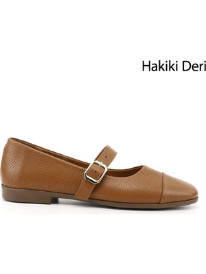 Gönderi(r) Kadın Taba Antik Baskılı Mary Jane Hakiki Deri Babet