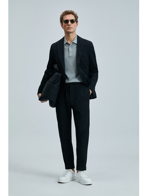 Lufian Asel Spor Erkek Blazer Ceket Slim Fit Siyah