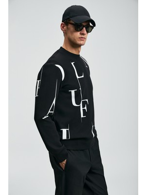 Lufian Tıffany Erkek Sweatshirt Siyah