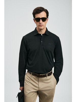 Lufian Rocky Smart Erkek Polo Tişört Siyah