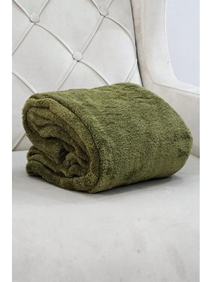 Happy Trend Wellsoft Battaniye, Televizyon Battaniyesi,peluş, Polar Battaniye,çift Kişilik 220 * 230 Haki