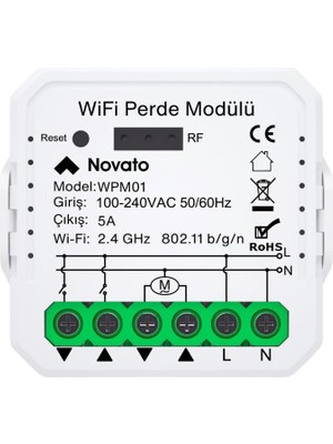 Happy Trend Mini Wifi Akıllı Perde Panjur Kontrol Rölesi (Tuya, Smart Life, Google Home, Amazon Alexa, Home Assistant Destekli) Yüzdesel Kontrol ve Kalibrasyon Özellikli