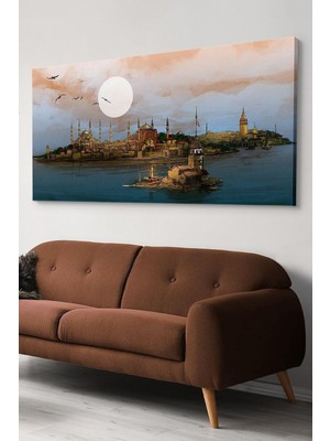 Happy Trend Manzaralı Kanvas-Canvas Tablo, 120 x 65