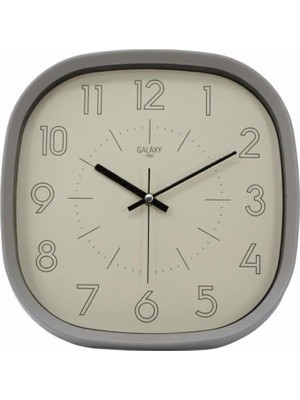 Happy Trend Serisi Abs Kasa Duvar Saati Oval 30 cm Gri Renkli Modern Kadran