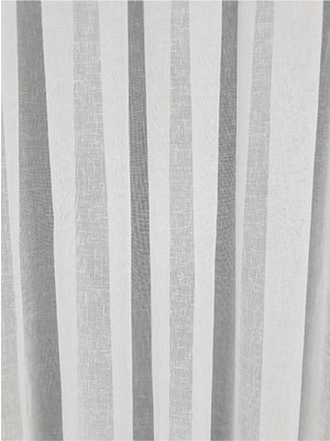 Happy Trend Keten Tül Perde 1/3 Sık Pile, Kırık Beyaz, 130 x 260