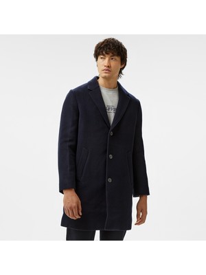Tommy Hilfiger Dc Wool Mix Erkek Lacivert Kaban