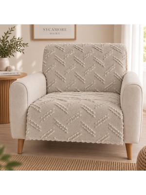 SYCAMORE HOME Tekli Koltuk Örtüsü 110X175 cm Şönil Kaymaz Yıkanabilir Oturma Yeri Koruyucu Koltuk Şalı