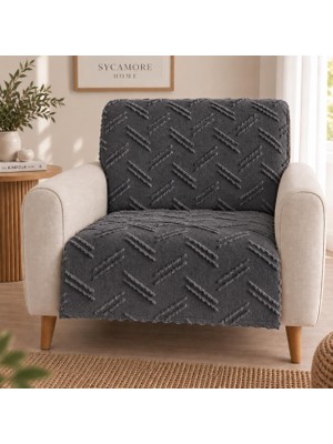 SYCAMORE HOME Tekli Koltuk Örtüsü 110X175 cm Şönil Kaymaz Yıkanabilir Oturma Yeri Koruyucu Koltuk Şalı