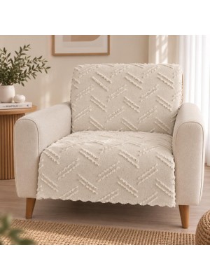 SYCAMORE HOME Tekli Koltuk Örtüsü 110X175 cm Şönil Kaymaz Yıkanabilir Oturma Yeri Koruyucu Koltuk Şalı