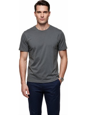 JSCO Erkek Bisiklet Yaka Rahat Kesim Pamuklu Kısa Kollu Basic T-Shirt JS2674