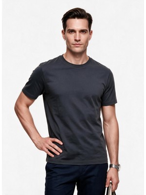 JSCO Erkek Bisiklet Yaka Rahat Kesim Pamuklu Kısa Kollu Basic T-Shirt JS2674