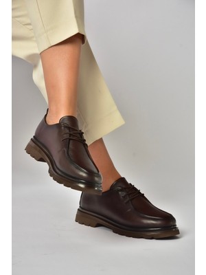 Fox Shoes Z555261103 Kahverengi Hakiki Deri Kadın Ayakkabı