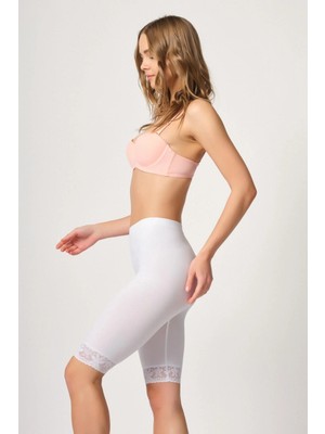 İpeknur Arias Closet Beyaz Mı Emay 3004 Soft Uzun Paça Dantel Boxer