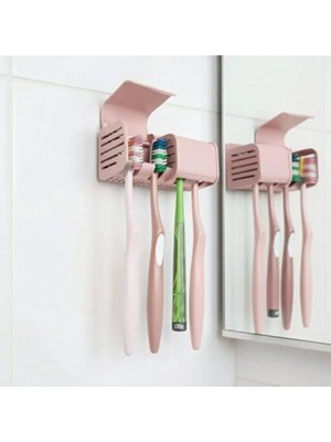 Enuia Kapaklı Hijyenik Kendinden Yapışkanlı Diş Fırçası Asacağı Askılığı Askılık Diş Fırçalık Banyo Organizer