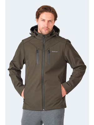 Slazenger HA-YUN Erkek Kapüşonlu Haki Mont & Kaban