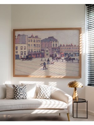 Pegziz Cumberland Market Londra Şehir Manzarası Çerçeveli Sanat Poster Duvar Dekoru