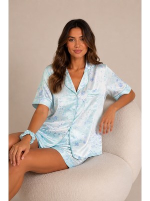 Cherry Queen Saten Pijama Takımı