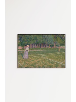 Pegziz | Tenis Maçı Açık Hava Spor Sahnesi Çerçeveli Sanat Poster Duvar Dekoru