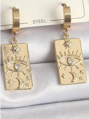 Veliza Gold Göz Işıltısı Küpe Altın