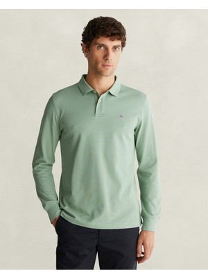 Gant Erkek Yeşil Regular Fit Polo Yaka T-Shirt 2230.308