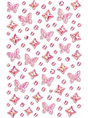 Venüs Design Yüz-Saç-Vücut Sticker Seti ( Kelebek  )