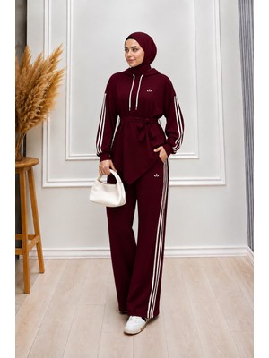 Alt Üst Belden Kuşaklı Yandan Yırtmaçlı