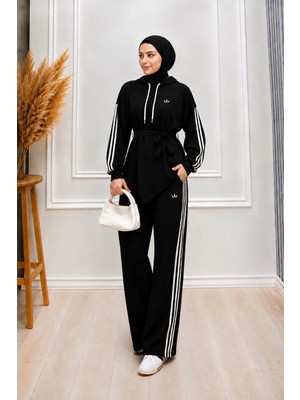 Alt Üst Belden Kuşaklı Yandan Yırtmaçlı