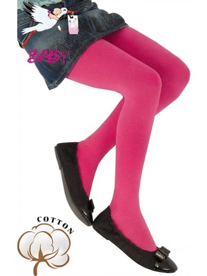 Dore Bebek Cotton Külotlu Çorap - Fuşya