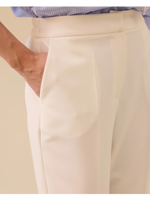 Belirtilmemiş 10010 Beli Yarım Lastikli Yanları Cepli Günlük Pantolon #03-25#