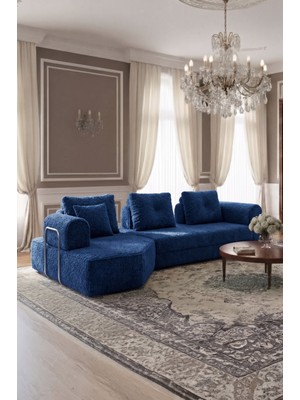 BRANNA HOME Tamamen Sünger Köşe Koltuk 28 Dansite Yumuşak L Koltuk Lüks Modern Oturma Grubu