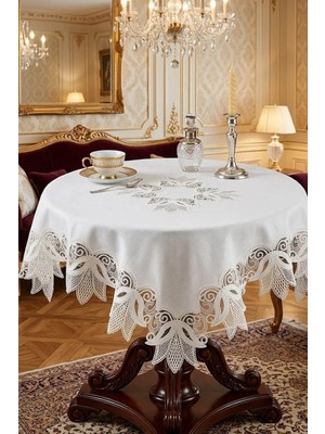 Çt Çeyizci Tekstil Fransız Dantelli Keten Fiskos, Gardenya Kumaş Fiskos 100X100CM