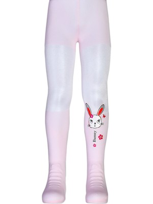 Dore Kız Çocuk Bunny Desenli Külotlu Çorap - Pembe