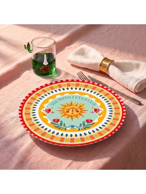 Baci Milano Dolce Far Niente Güneş Desenli Emaye Supla Ø 33 cm