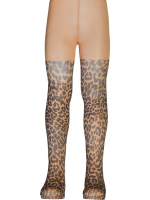 Dore Kız Çocuk Leopar Baskı Desenli Külotlu - Ten