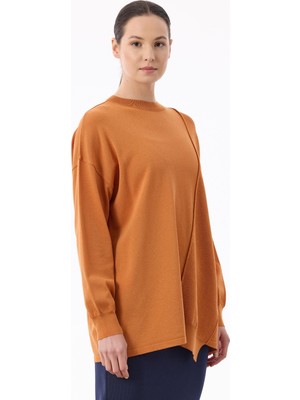 Belirtilmemiş 21872 Örgü Detaylı Rayon Kazak