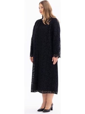Belirtilmemiş 1002 Dantel Desenlı Şık Abaya