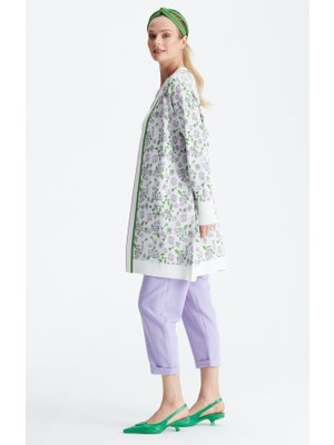 Belirtilmemiş 21161 Çiçek Desenli  Rayon Hırka