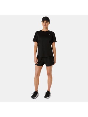 Asics Asics Silver Ss Top Kadın Black/obsidian Grey Kısa Kollu Tshirt 2012D144-001