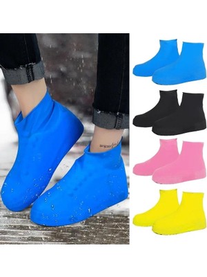 Munico 2 Çift Su Geçirmez Ayakkabı 26-33 Örtüleri Silikon Kaymaz Yağmur Çizmeleri Unisex Ayakkabı Koruyucu