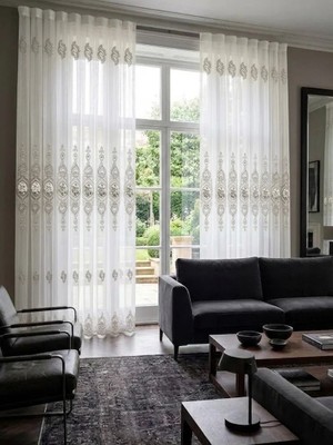Nivemes Home Nivemeshome Cansel Gümüş 1/3 Pileli Tül Perde
