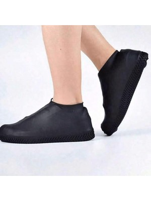 Munico 5 Çift Silikon Ayakkabı Kılıfı Su Geçirmez 35-41 Kaymaz Kalınlaştırılmış Aşınmaya Dayanıklı Unisex