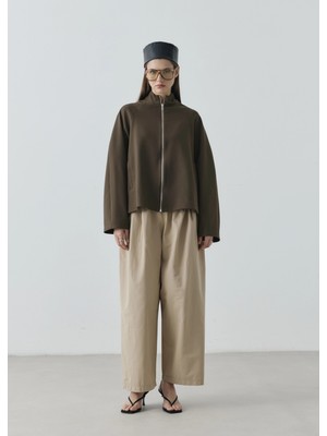 Moda Aksa 2121 SELECTİON FERMUARLI BOMBER CEKET KOYU HAKİ