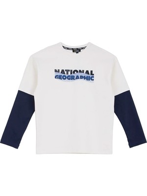 National Geographic Ekru Erkek Çocuk Sweatshirt N6WB-SWT4824