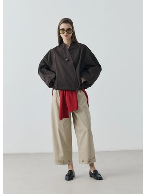 Moda Aksa 7774 Selectıon Kruvaze Bomber Ceket Kahve